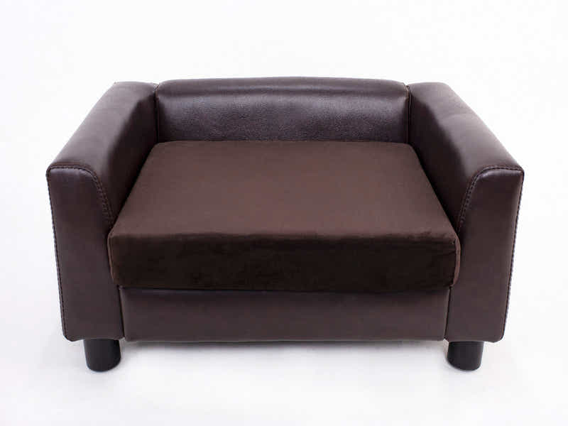 Pet Sofa Bed - Brown Velvet Cushion