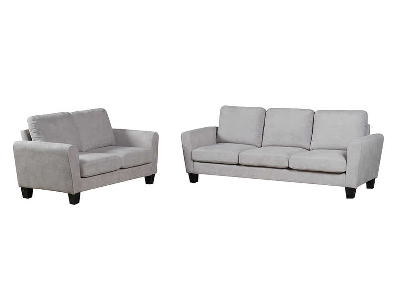 Rosa Linen Sofa Set Grey