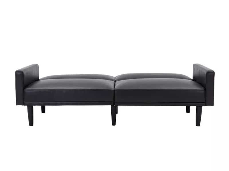 Adelia PU Leather Sofa Bed - Black