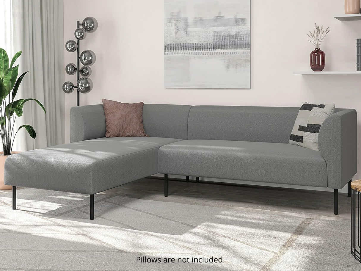 Judith Sectional Sofa with Left Chaise Linen Grey
