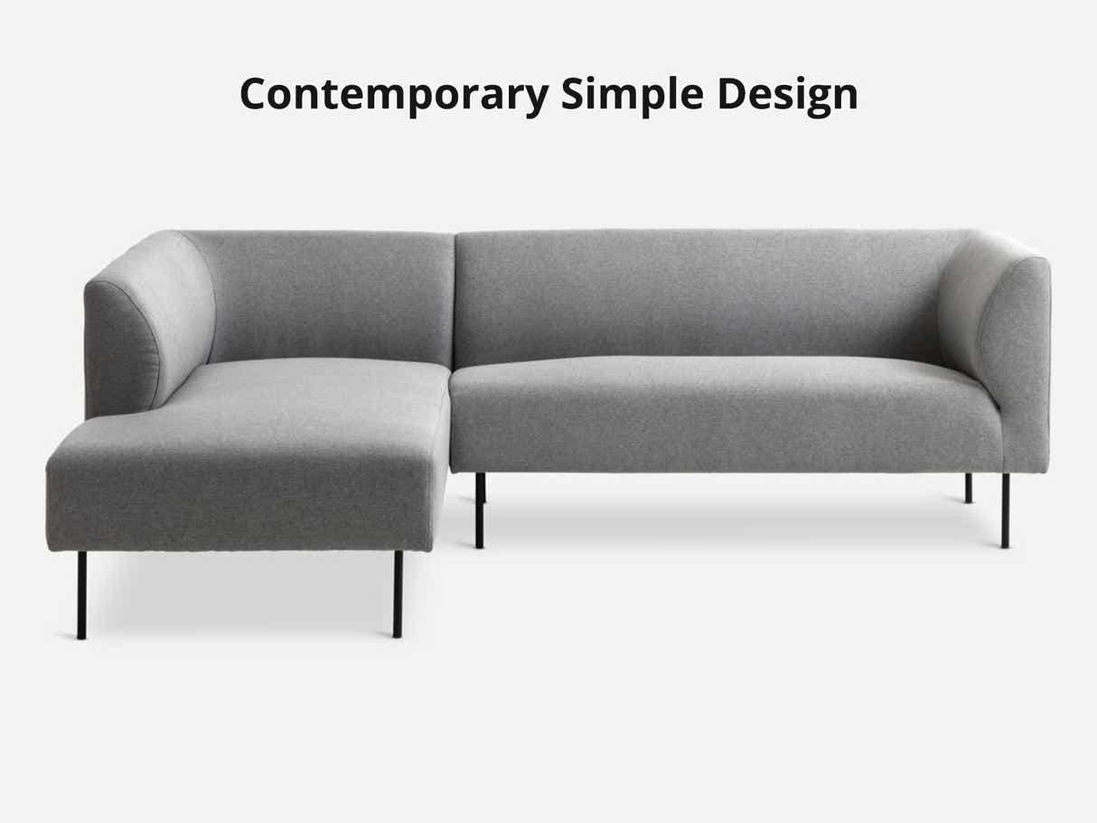 Judith Sectional Sofa with Left Chaise Linen Grey