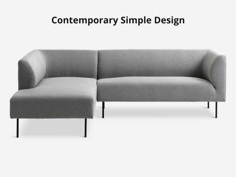 DS Judith Sectional Sofa with Left Chaise Linen Grey