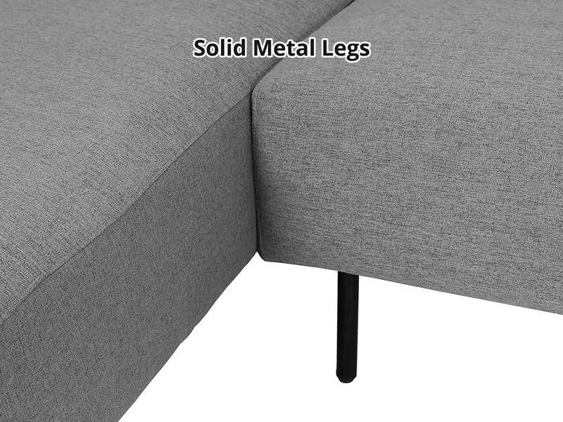 DS Judith Sectional Sofa with Left Chaise Linen Grey