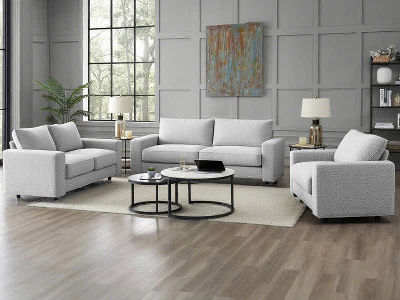 Chenille 3-Piece Sofa Set - Beige