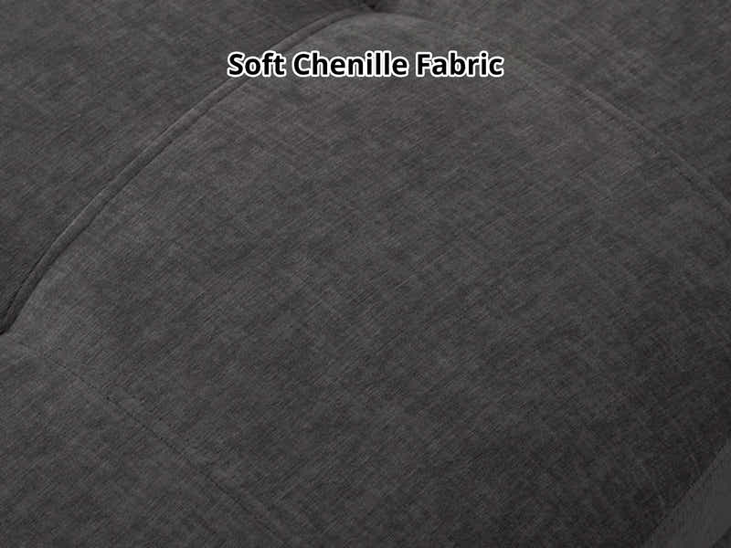 Paxton Chenille Modular Sofa Dark Grey 5+1