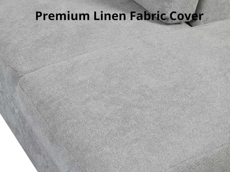 Delano Sectional Sofa with Right Chaise Linen Grey