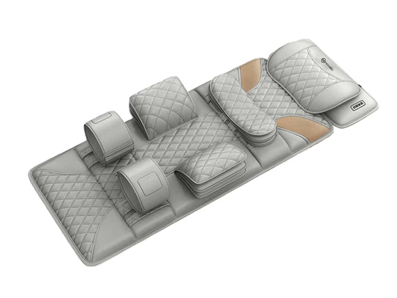 Novello Full Body Massage Mat with Air Press Calf Band - Light Grey