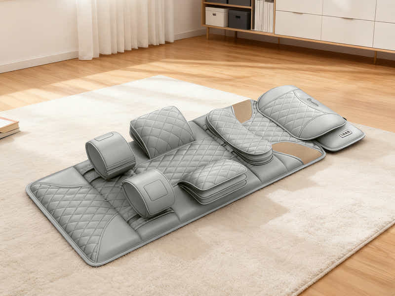 Novello Full Body Massage Mat with Air Press Calf Band - Light Grey