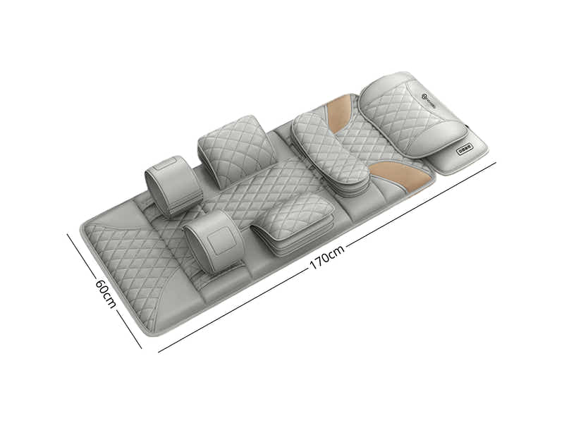 DS Novello Full Body Massage Mat with Air Press Calf Band Light Grey