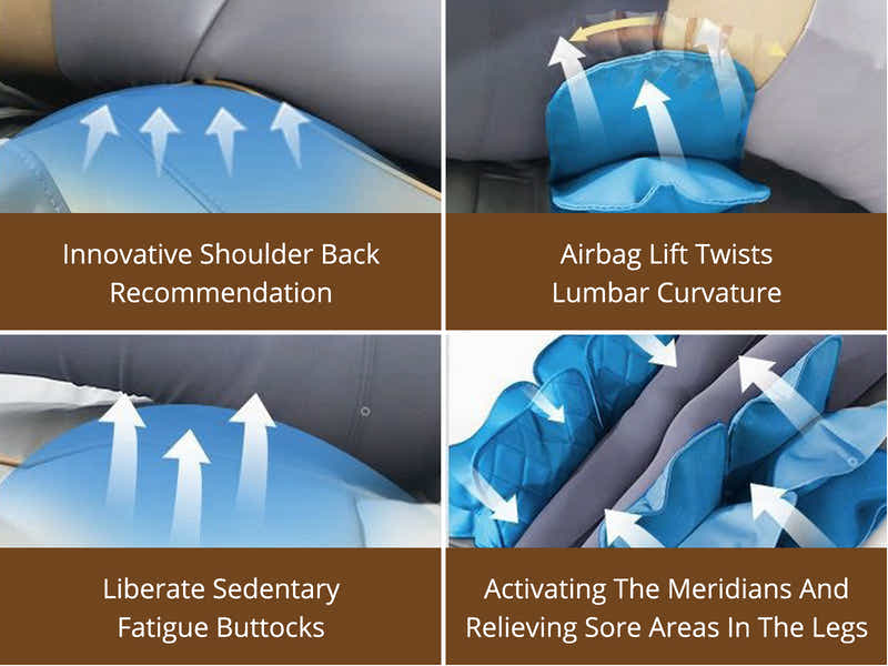 DS Novello Full Body Massage Mat with Air Press Dark Grey