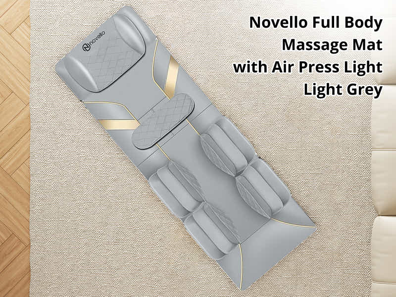 DS Novello Full Body Massage Mat with Air Press Light Grey