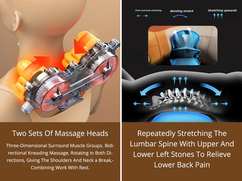 Novello Full Body Massage Mat with Air Press - Light Grey