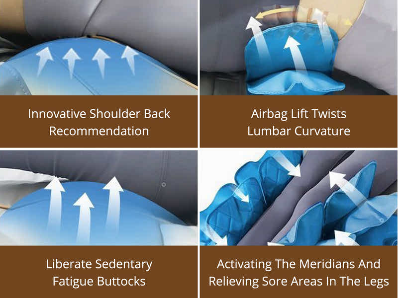 Novello Full Body Massage Mat with Air Press - Light Grey