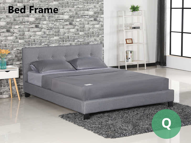Pierre Bed Frame Grey - Queen