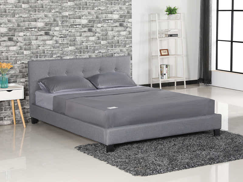 Pierre Bed Frame Grey - Queen