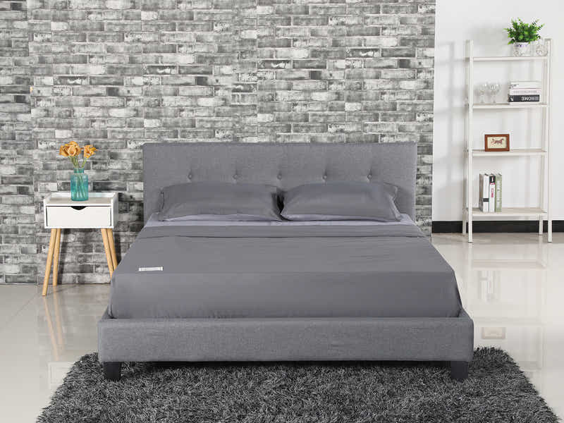 Pierre Bed Frame Grey - Queen