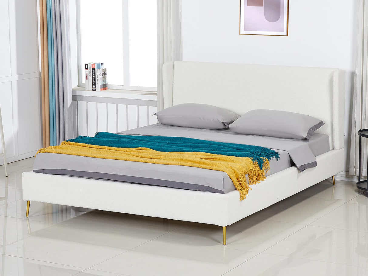 Santos Boucle Bed Frame - Queen