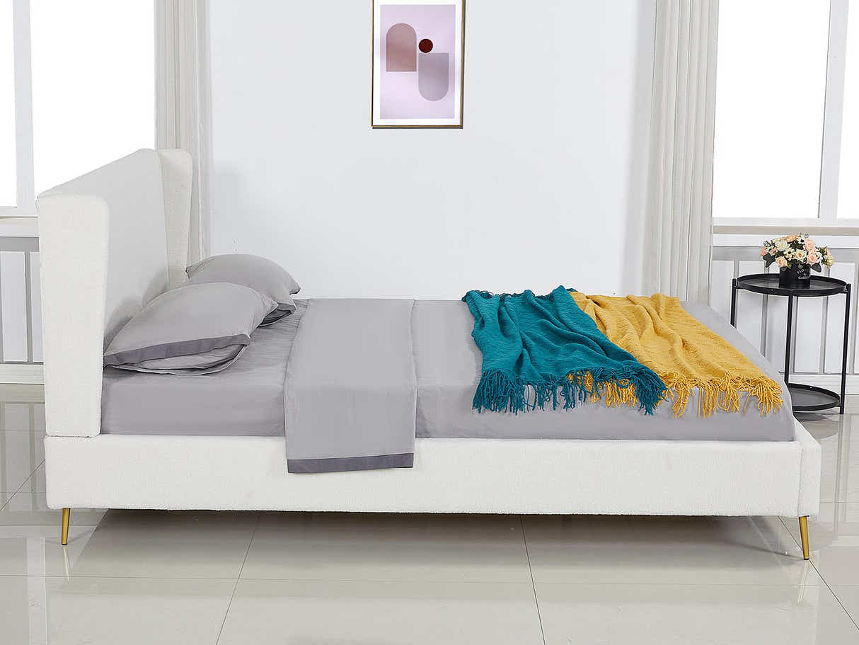 Santos Boucle Bed Frame - Queen