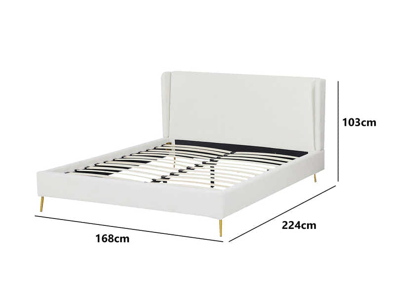Santos Boucle Bed Frame - Queen