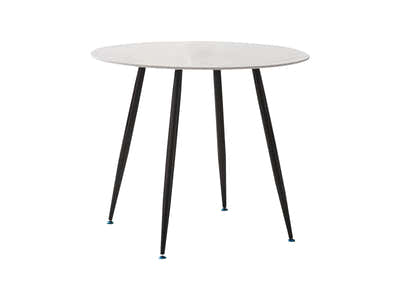 Lavina Round Dining Table with Marble Top - 90 cm