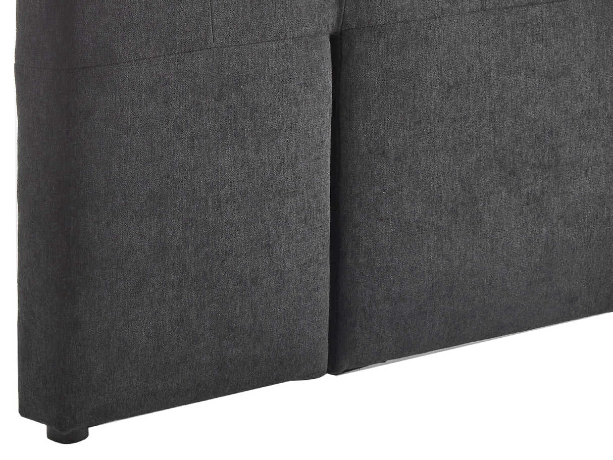 Rakel Headboard Double Linen Black