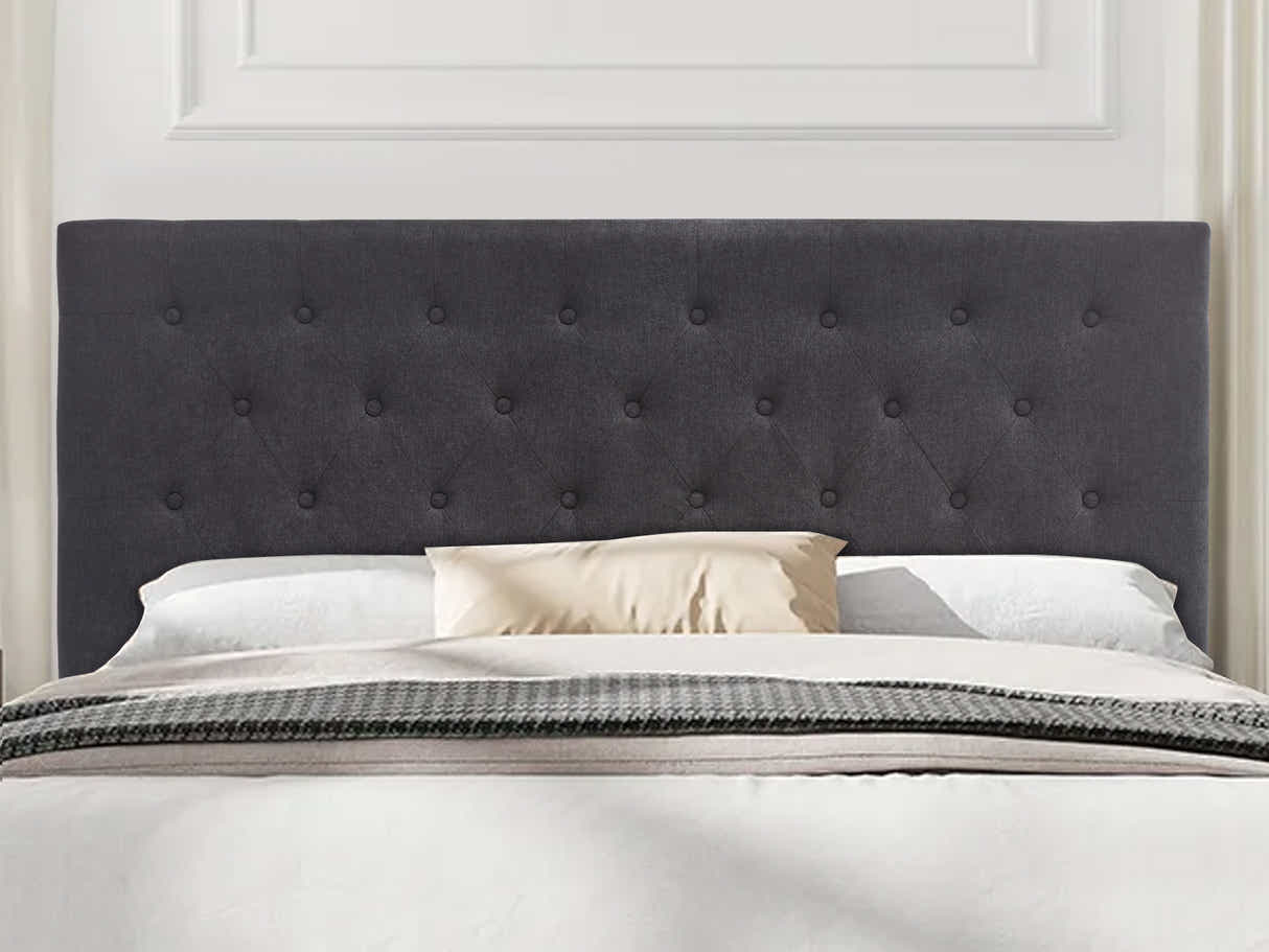Rakel Headboard King Linen Black