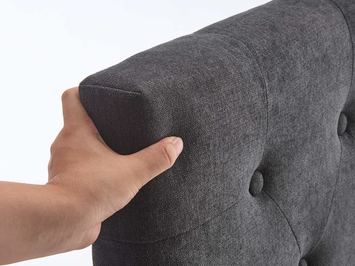 Rakel Headboard King Linen Black