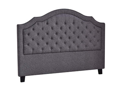 Palmas Linen Headboard Grey - Double