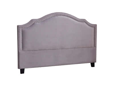 Lavaca Velvet Headboard Light Grey - King