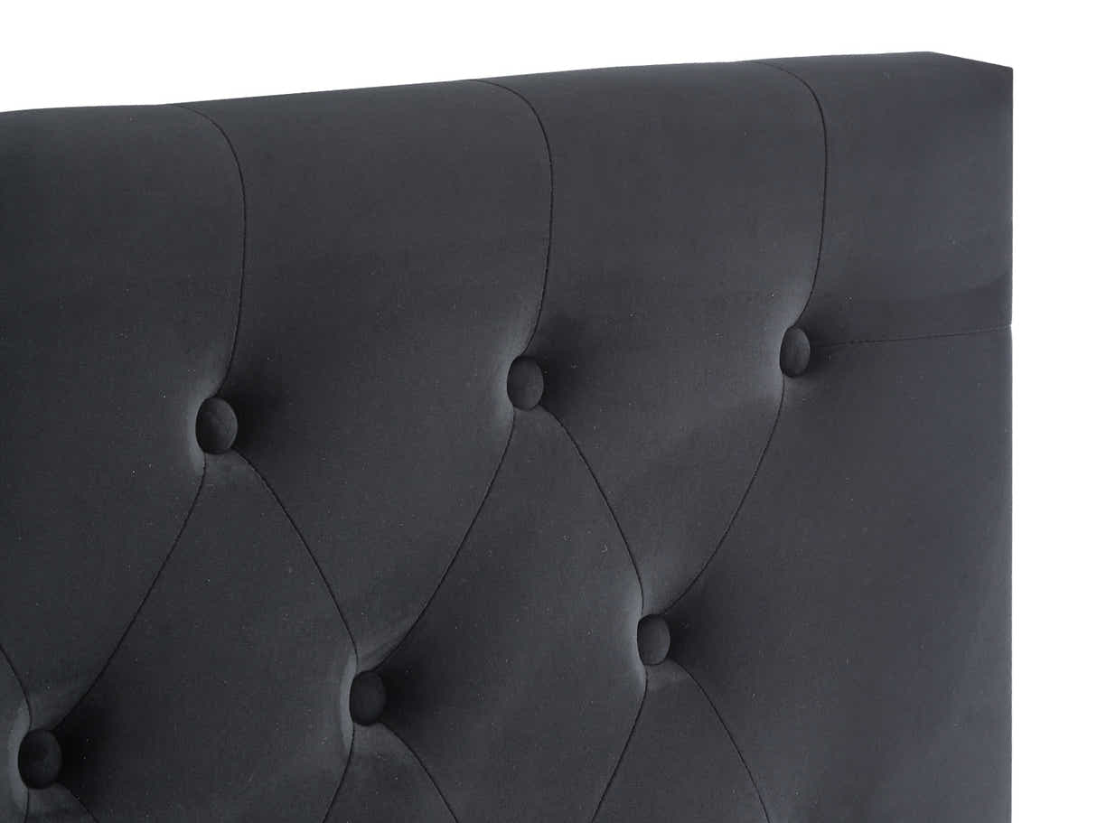 Rakel Velvet Headboard Black- King