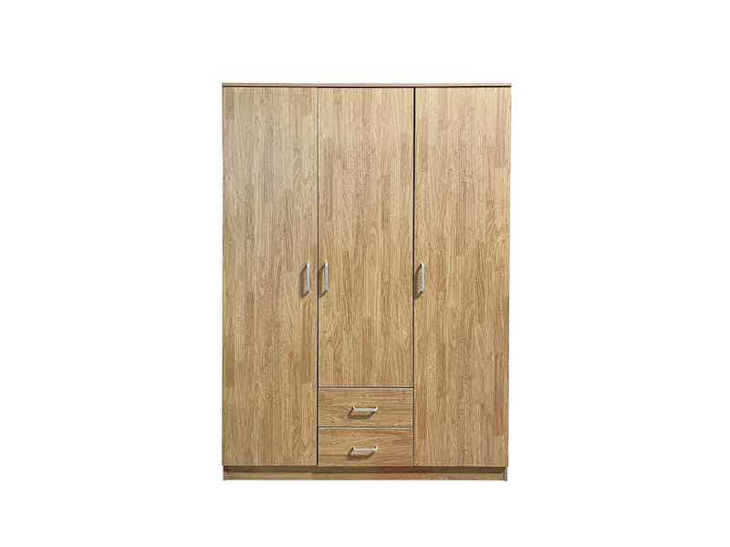 Evander 3 Doors Wardrobe With Drawers