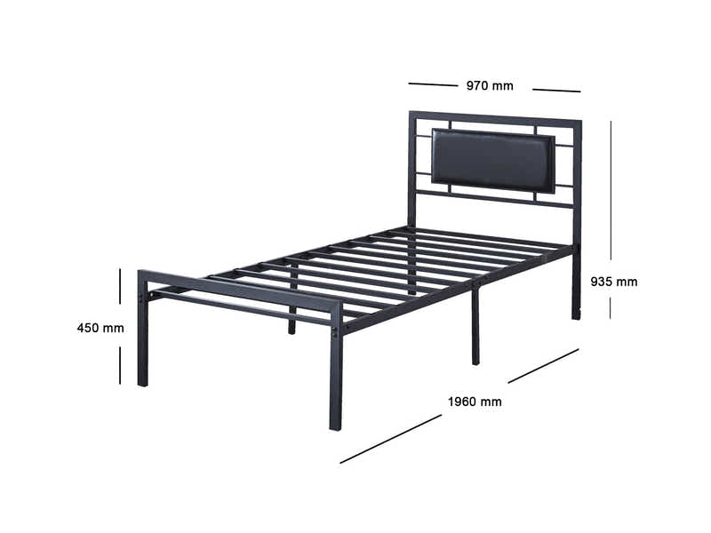 Dakota Metal Bed With Bonnell21 Mattress Combo - Single