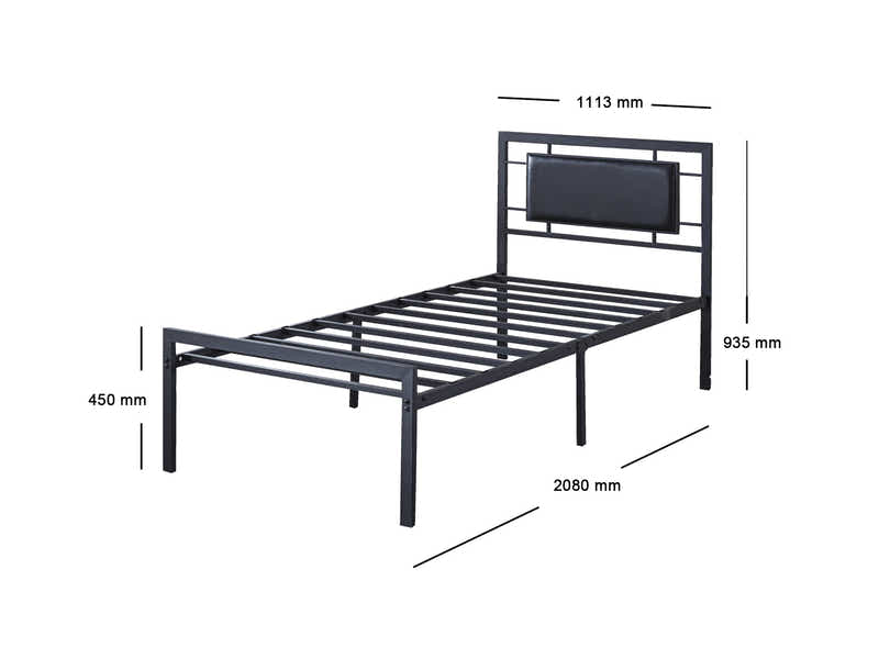 Dakota Metal Bed Frame - King Single