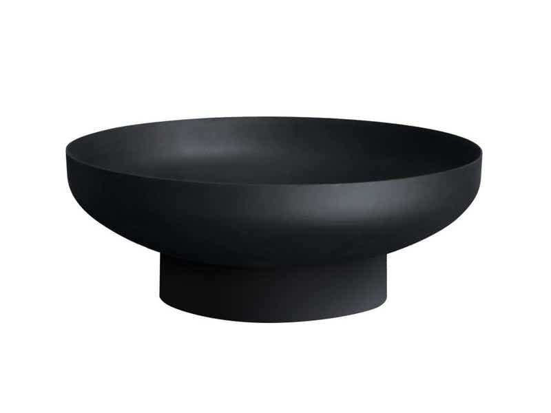 Steel Fire Pit Bowl with Black Finish - 70cm x 26cm