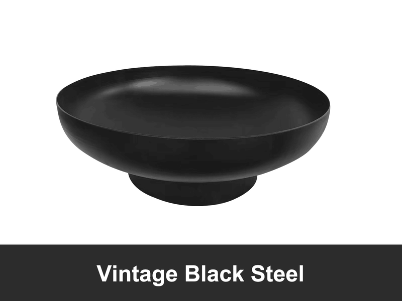 Steel Fire Pit Bowl with Black Finish - 70cm x 26cm