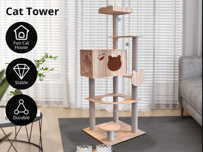 DS Cat Tree Wooden 1.65m