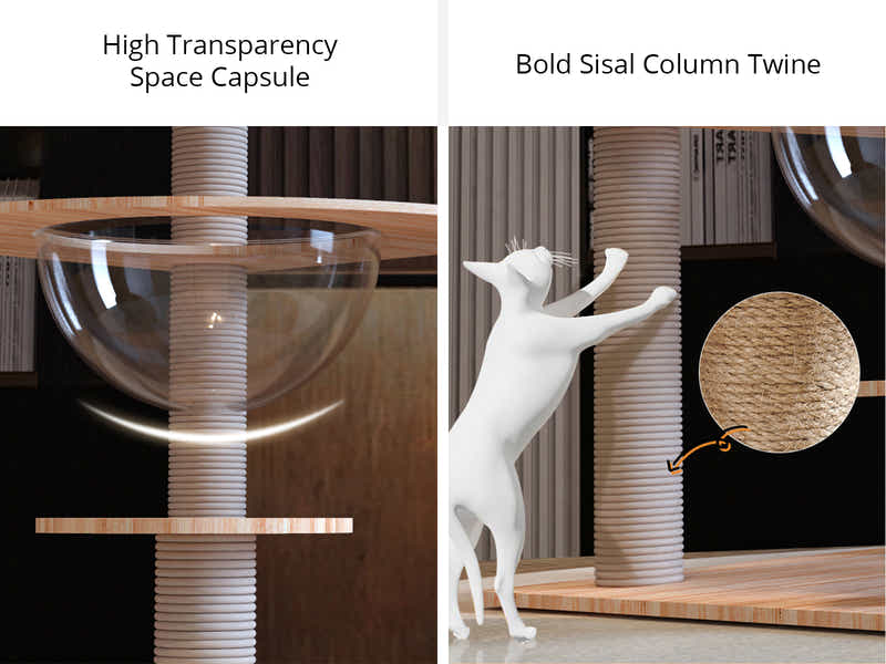 DS Cat Tree Wooden 1.65m