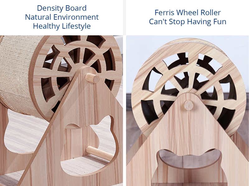 Wooden Cat Scratching Wheel