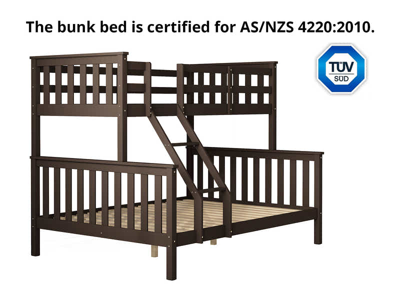 New Chico Triple Bunk Bed - Walnut