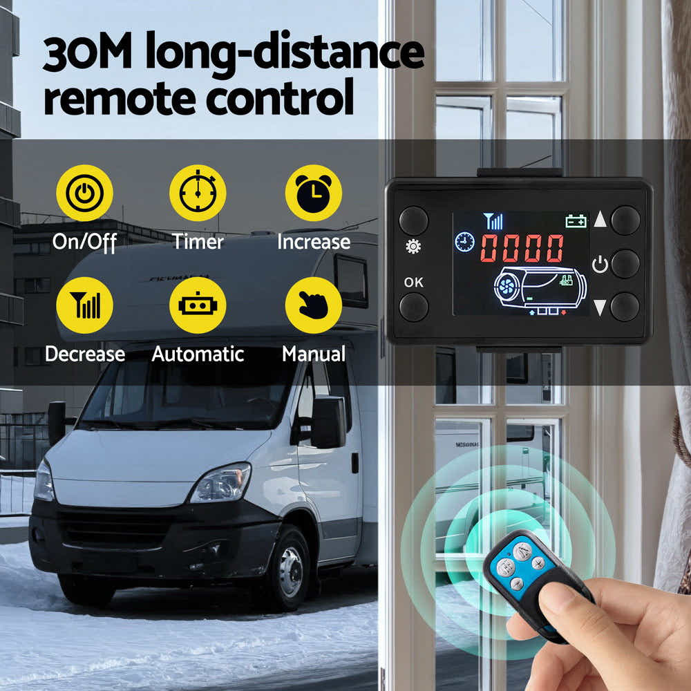 Giantz Diesel Air Heater All-in-one 12V 5KW LCD Remote Control for Car