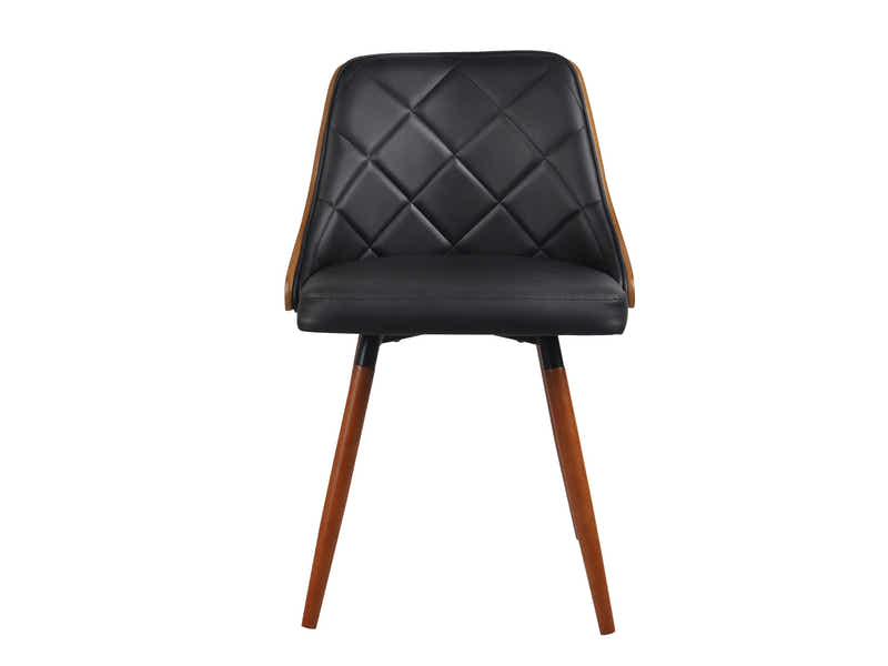Bentwood Black PU Leather Dining Chair