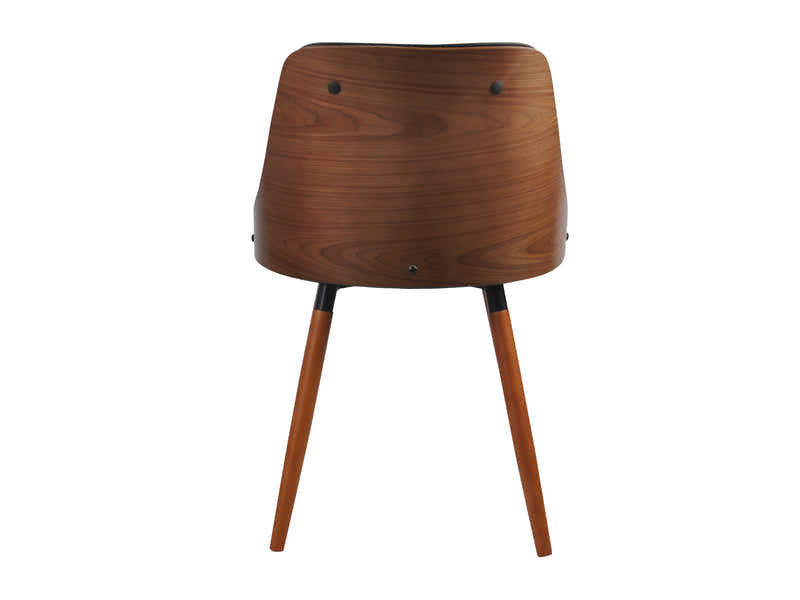 Bentwood Black PU Leather Dining Chair