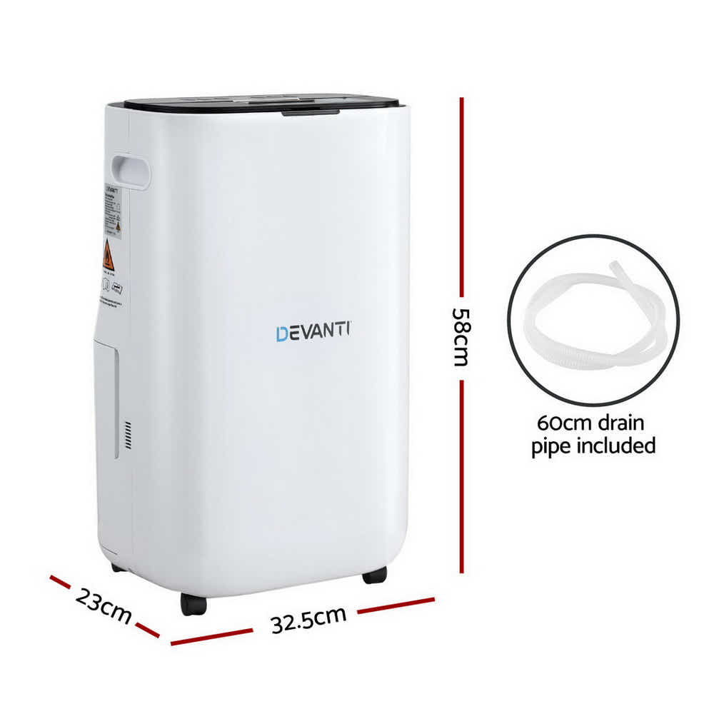 DS NA Devanti Dehumidifier 20L Air Purifier White