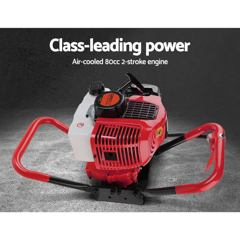 DS NA Giantz 80CC Petrol Post Hole Digger Drill Borer Fence Extension Auger Bit