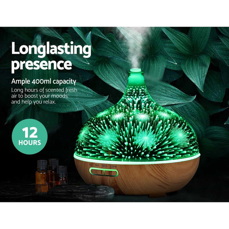 Aroma 3D Firework Air Humidifier Purifier 400ml Remote Control