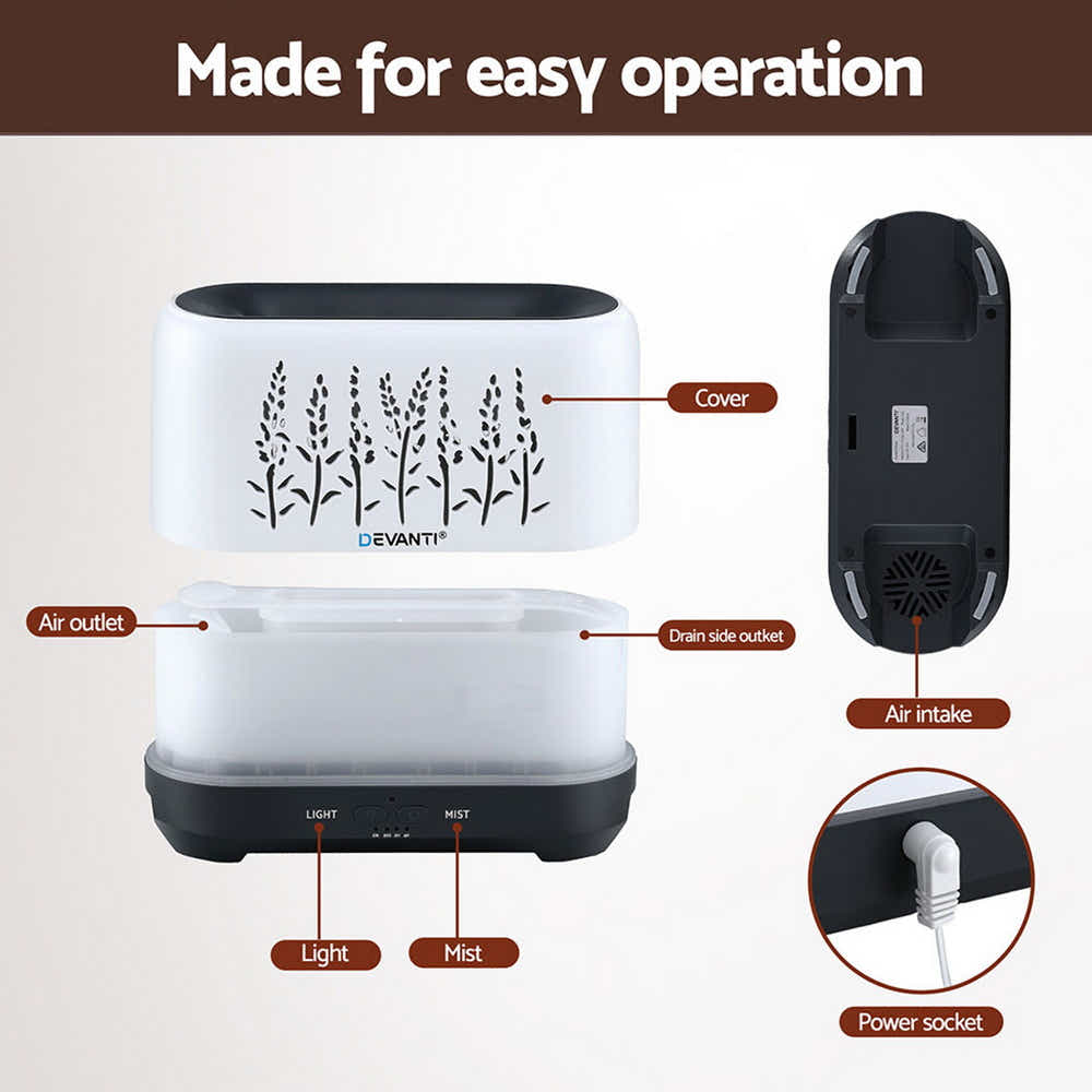 DS NA Devanti Aroma Diffuser Aromatherapy Flame 200ml