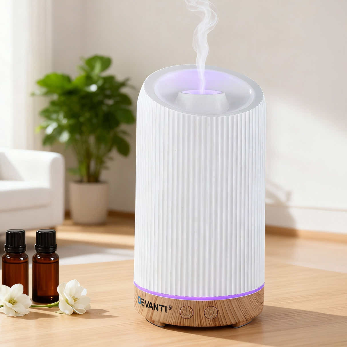 DS NA Devanti Ultrasonic Aroma Diffuser Aromatherapy 200ml LED Lights