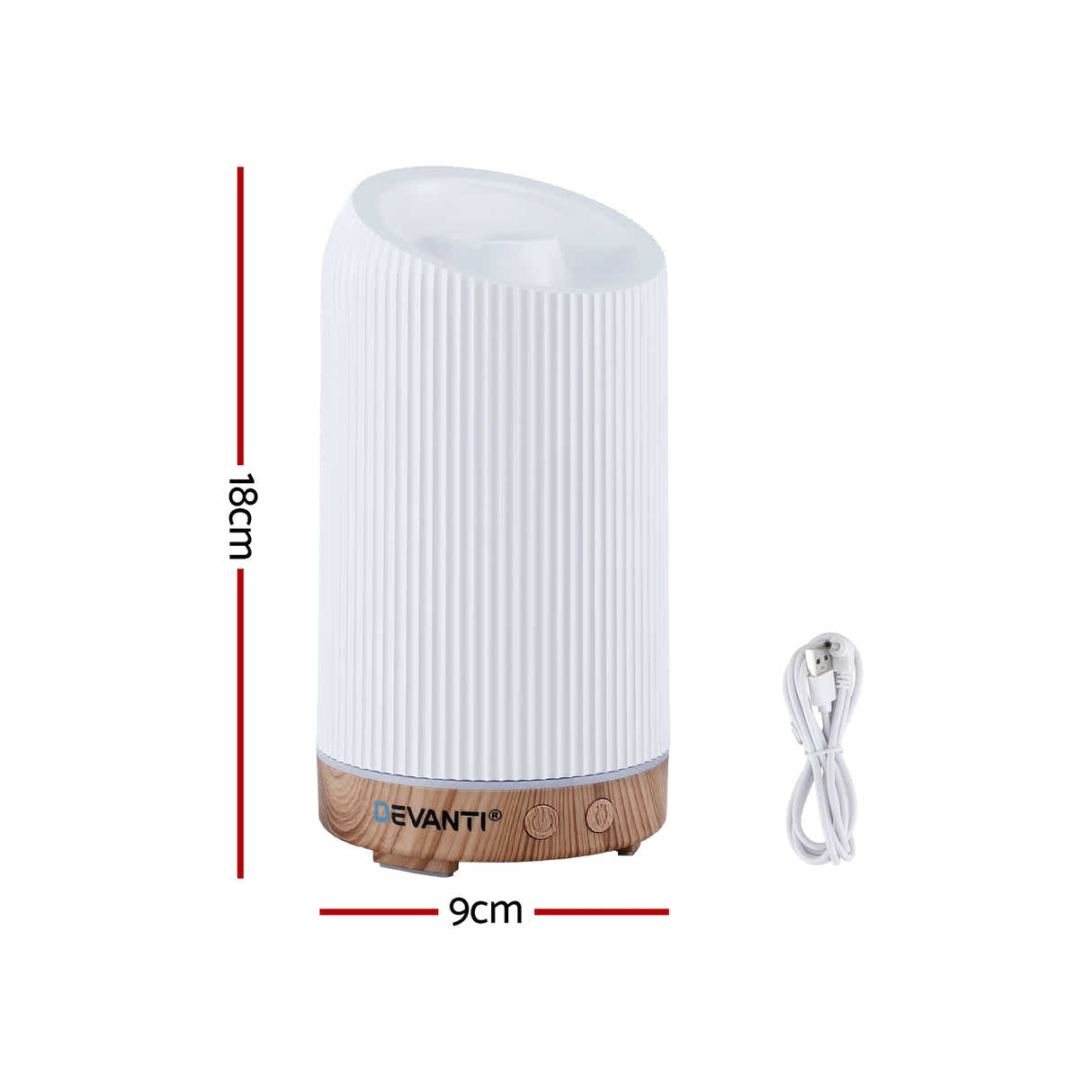 DS NA Devanti Ultrasonic Aroma Diffuser Aromatherapy 200ml LED Lights