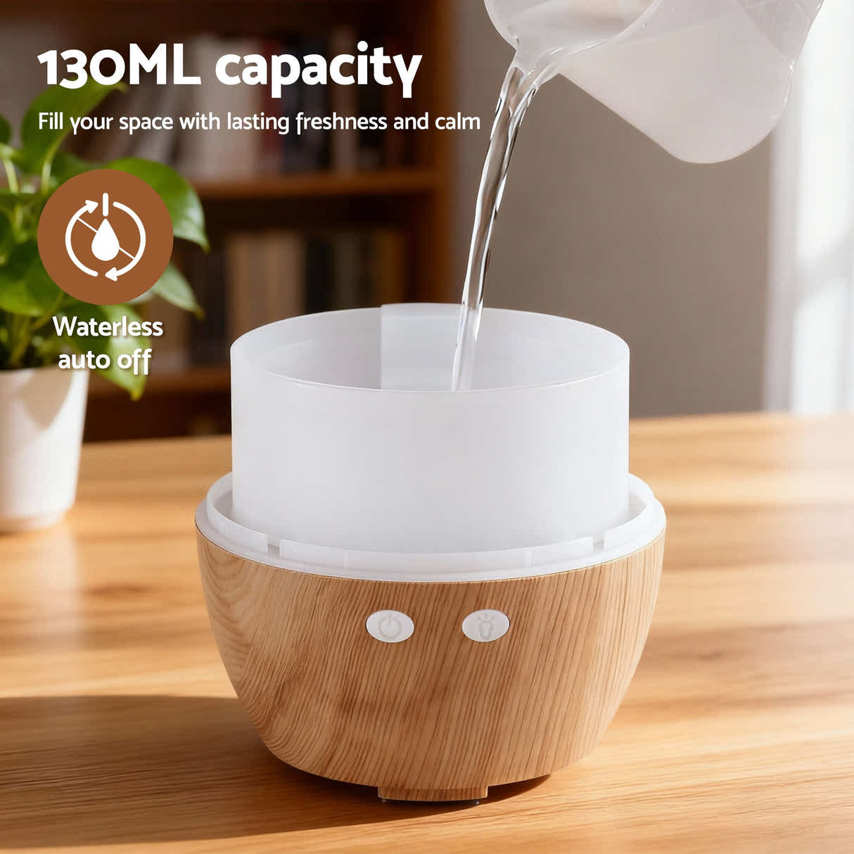 DS NA Devanti Ultrasonic Aroma Diffuser Aromatherapy 130ml LED Lights