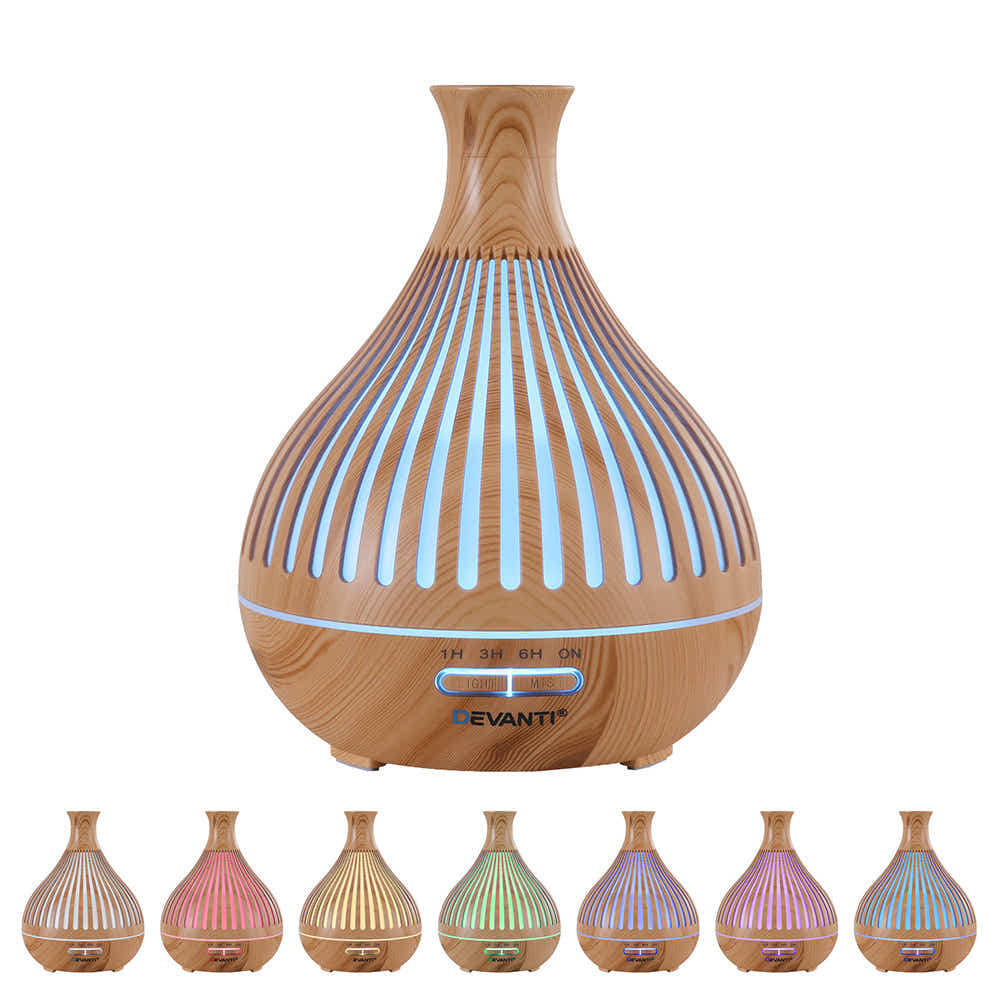 DS NA Devanti Ultrasonic Aroma Diffuser Aromatherapy 400ml LED Lights